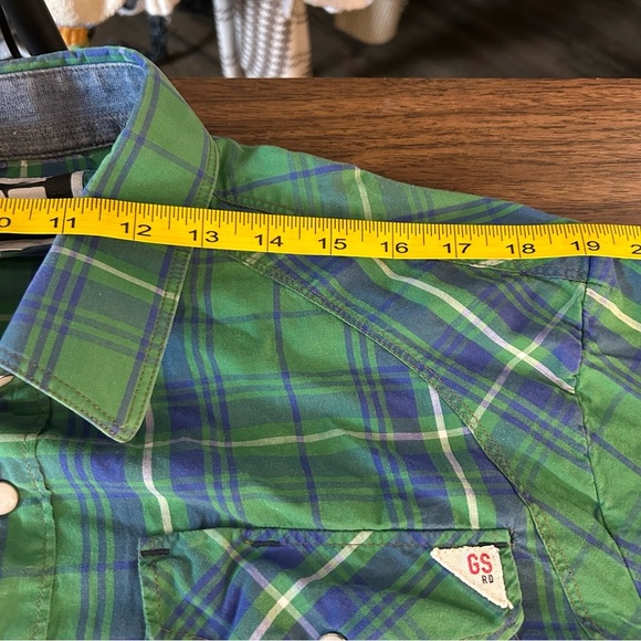 ❤️ G-Star Raw XXL Woman Slim Snap Button Flannel Shirt Long Sleeve Western Shirt - Picture 8 of 11